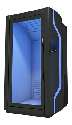 Superhuman Cryo Frost in matte black, three-quarter view; product render