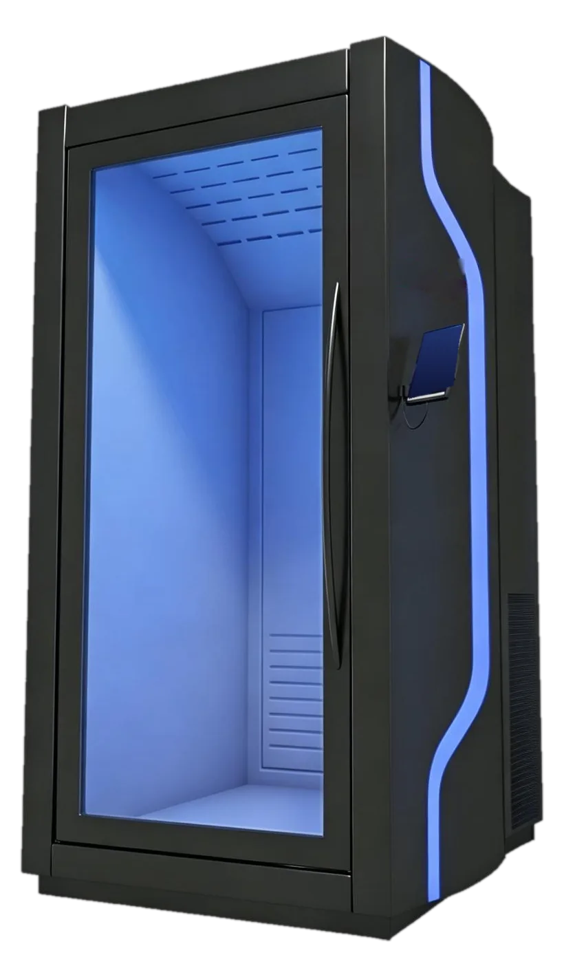 Superhuman Cryo Frost in matte black, three-quarter view; product render