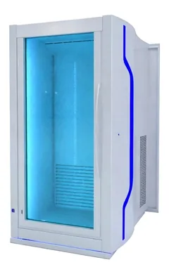 Superhuman Cryo Frost in white, three-quarter view; product render